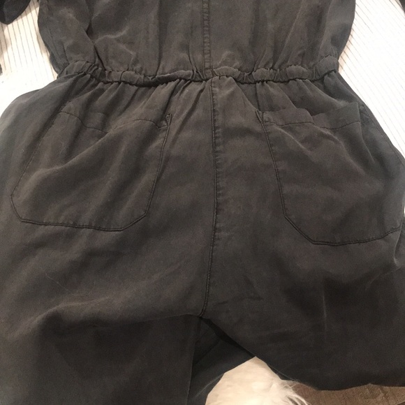 Moody Jumpsuit Charcoal Drawstring Waist Long Sleeve S - Picture 15 of 15